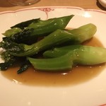 一碗水 - 白灼芥蘭菜(かいらん菜のスープとオイスターソース)