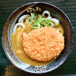 はなまるうどん - コロッケカレーうどん（カレーうどん+北海道男爵のコロッケ）