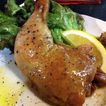 心粋厨房 獬 - 骨付き鶏モモ肉のコンフィ…　めちゃくちゃうまい！