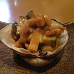 魚菜や 楽膳 - ホッキ貝のくるみ味噌和え