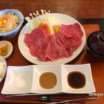 三牛志 藍屋 - 焼きしゃぶセット