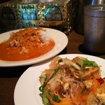 タイレストラン チェンマイ - ランチビュッフェの春雨サラダとレッドカレー