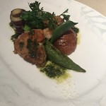 ポポラーレ - みつせ地鶏のロースト ジェノベーゼソース 拡大①
