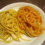 ブッフェ パンチュール - トマトとフレッシュバジル・たらこの和風パスタ