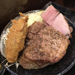 キセキ食堂 - リブロースステーキ＆熟成ヒレカツ