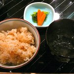 横浜うかい亭 - 【ガーリックライス】【味噌汁】♫2011/9