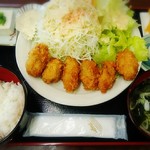 漁師の海鮮丼 - カキフライ定食1300円
