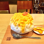 柿の葉ずし 平宗 - ヨーグルトクリーム柿氷