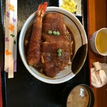 とんかつ なにわ - ロース丼に大海老を追加しました！