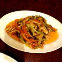 Chinese Dining Ryu - 豚肉の細切り四川香辛料炒め　\1,400