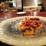 リストランテ ミヤマ162 - パスタ/美山産ウリ坊リエットとトマトソース('18.10月中旬)