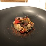 MAISON LAFITE - 蒸し鮑、トマト、パブリカ・・彩が美しいこと。