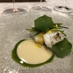 MAISON LAFITE - 鱧（大分）、焼きナスのピューレ・・