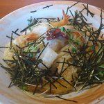 千舟屋 - 限定海老と揚げもちのぶっかけ