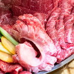 GU3F - 焼肉（塩）店長特選赤身３種＆厚切りタン 