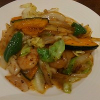中国料理 青冥 堂島本店 - 海老と野菜の柚子炒め