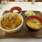 Sukiya - 牛丼（並盛）３点セット（500円）