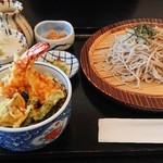Soba Shubou Ginshou - 天丼半蕎麦セット