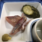 葛城 - ☆ヒラマサ刺、きゅうり糠漬。いろんな品目が摂れて嬉しい♪