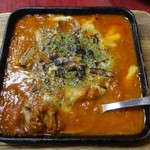 もつ焼き つみき - 焼きチーズトマト煮(猪鹿)580円(税抜)