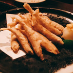 地鶏炭火焼・旬魚 あべの家 - わかさぎ天ぷら