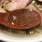 麺や 七彩 - 　肉そば塩スープ