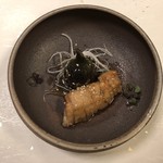 鰻はし本 - 揚げたなすと煮びたた鰻