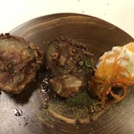 鰻はし本 - 栗渋皮煮と柿クリームチーズ