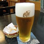 小樽・蕎麦屋・籔半 - 藪半 「生ビール（ヱビス）」