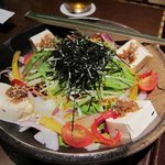 五大陸 新橋店 - ④豆冨と水菜のじゃこサラダ