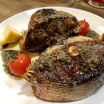 ナガタ店 - ハチビキ（赤鯖）のソテー、タプナードソース掛け