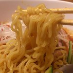 空と大地のトマト麺 Vegie  - 【2012年01月】トマト冷麺の麺のアップです。