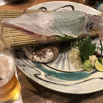 西中州 なか尾 - イカの活き造り