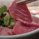 傳 - 鮪三種盛り丼1200円
