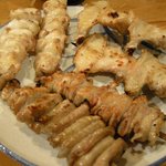 やき鳥 宮川 - 「焼鳥」手羽先、ひな皮、ぼんじり