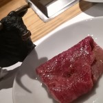 NIKUSYO taku ohira - 松阪牛うちもも　焼き加減　ブルーレア