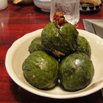 明秀苑 - ゴマの葉おにぎり～