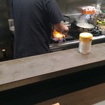 櫻バー - 穴子焼き霜調理中