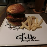 folk burgers&beers - チーズバーガー1130円