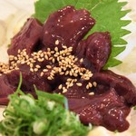 とん唐てん - 一黒軍鶏レバー刺身