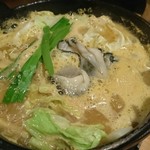 八剣伝 - かき鍋、味噌味出来上がり♪