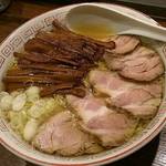 中華そば さとう - 2018.11.15  【中華そば・大  (一・五玉) 】＋【焼豚】＋【メンマ】  750円＋200円＋150円