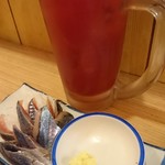 Tachinomi Bampaiya - 晩杯屋　トマトハイ・サンマ刺