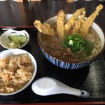 うどん・そば 大隈 - 肉ごぼううどんセット