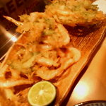 焼酎と手しごと料理の店　まさや - 白海老かき揚げ　ゴーヤ入り