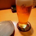 焼酎と手しごと料理の店　まさや - 生ビール　エビス
