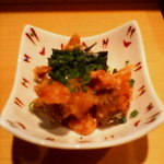 焼酎と手しごと料理の店　まさや - お通し　ハタハタ唐揚げ