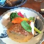 ブリコラージュ ブレッド アンド カンパニー ダイニング・カフェ - 松阪豚の脂の甘みが、堪らない美味しさ。トロリほろほろ甘～い♡　ソースまで美味しくて、パンでぐいっとぬぐって、楽しみました。20181116