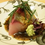 神保町 傳 - 鯖のお造り　海苔酢和え