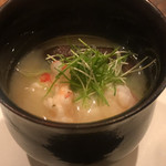 虎白 - 車海老と原木椎茸のみそ仕立て